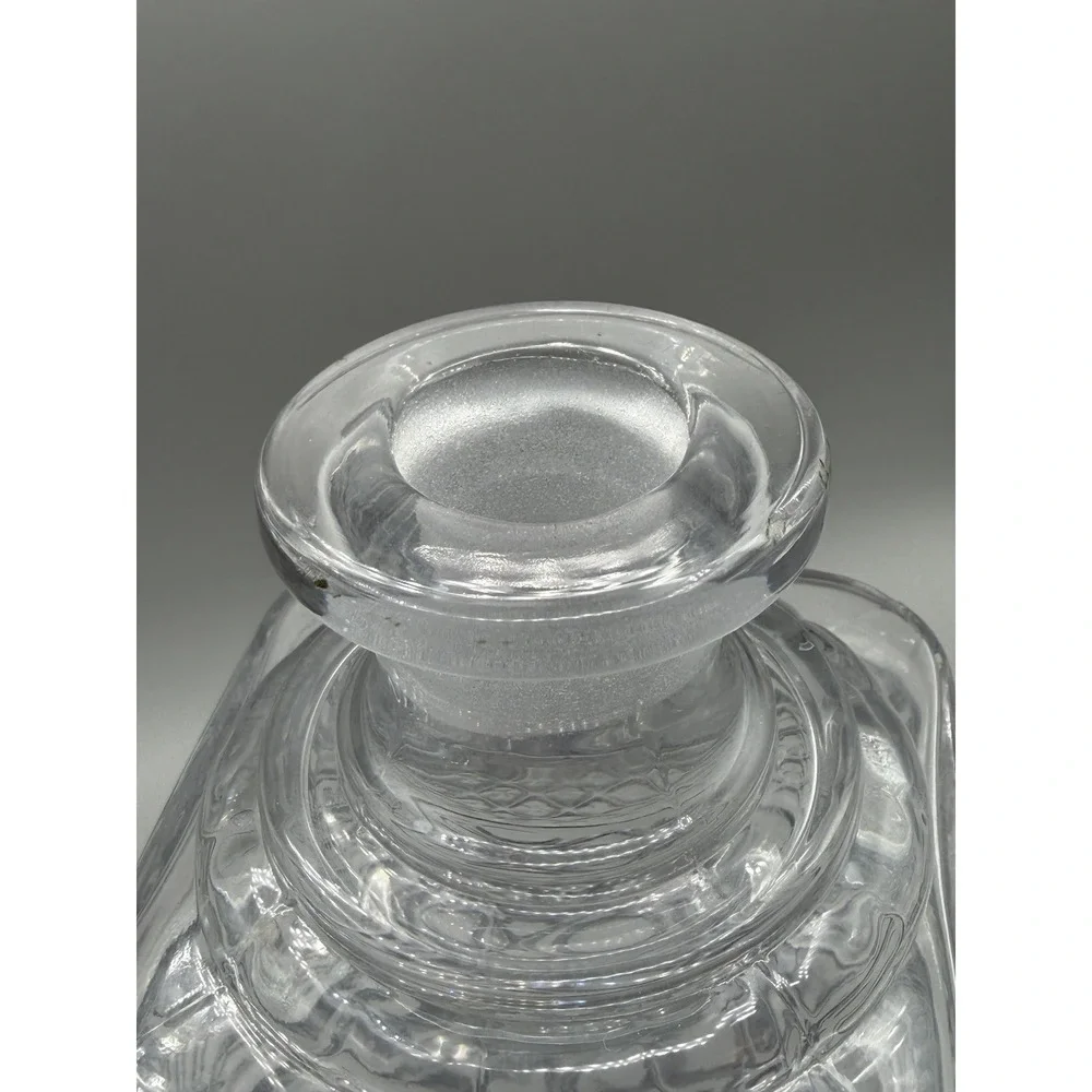 Vintage Imperial Glass Cape Cod Clear Pressed Glass Whiskey / Rye Decanter